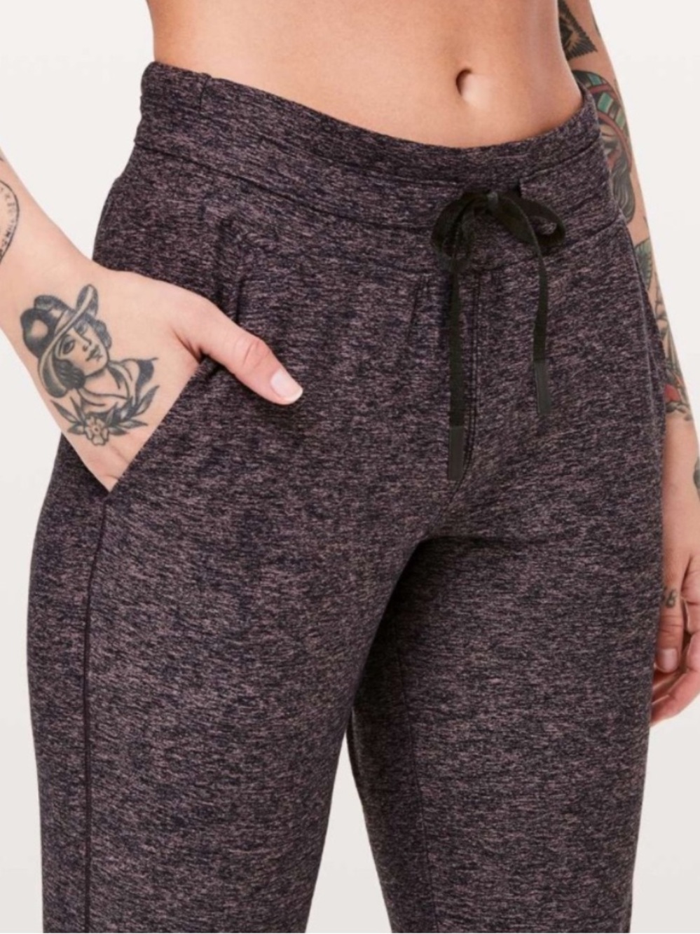 LULULEMON READY TO RULU PANT JOGGER SPANISH ROSE BLACK RUNNING ATHLEISURE 6